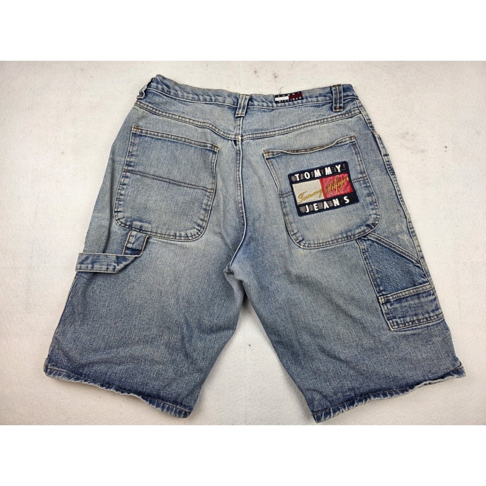 Vintage Tommy Hilfiger‎ Shorts Mens 36 Denim Carpenter Patch Pocket Y2K 2000s